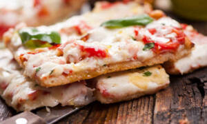 Delicious typical focaccia bread from south of italy