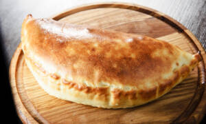 Plate of traditional Italian calzone
